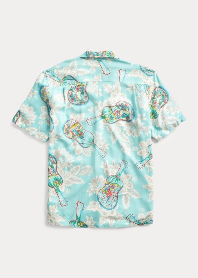 Men's Ralph Lauren Tropical-Print Camp Shirts | 726918ZCI